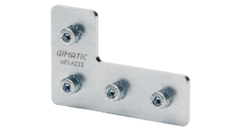 L-shaped fixing plate (kit with screws) (material: steel) - MFI-A233