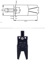 GR04 100 Pneum angle GRIPPER, non self-centering