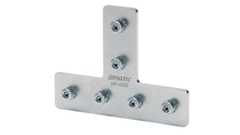 T-shaped fixing plate (kit with screws) (material: steel) - MFI-A230