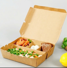 DNP1-Hộp giấy kraft thực phẩm - Nắp gài - Nâu - Nhiều Size