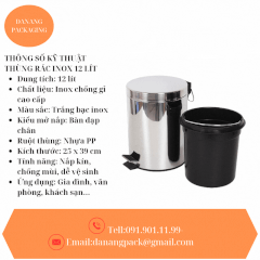 THÙNG THÙNG RÁC INOX 12 LÍT