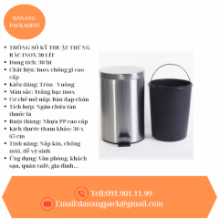 THÙNG THÙNG RÁC INOX 30 LÍT
