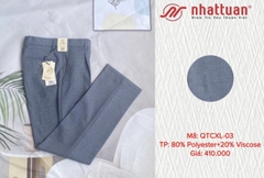 Quần tây chuẩn xếp ly nam dài 410(màu 02-03-05-06-07-08)