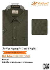 ÁO VẠT NGANG FIT CARO 1 NGẮN