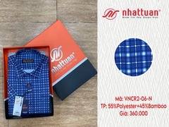 Áo vạt ngang caro nam tay ngắn 2-360