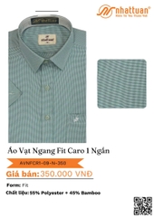 ÁO VẠT NGANG FIT CARO 1 NGẮN