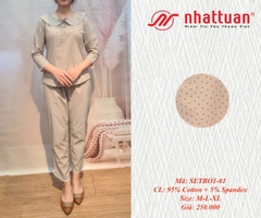 Sét bộ nữ dài ngủ, mặc ở nhà ( kiểu 1-250 )