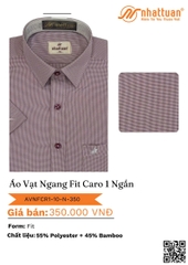 ÁO VẠT NGANG FIT CARO 1 NGẮN