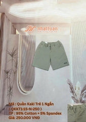 QUẦN KAKI TRẺ 1 NGẮN