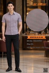 Áo Vạt Ngang Fit Caro Ngắn 285.