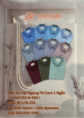 ÁO VẠT NGANG FIT CARO 1 NGẮN