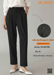 Quần Tây Nữ Baggy TM Đen Dài 295*