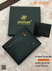 Ví Nam 15-ĐEN Da Bò 335