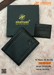 Ví Nam 22-ĐEN Da Bò 335