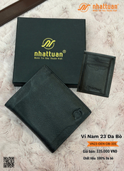 Ví Nam 23-ĐEN Da Bò 335