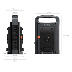 Bộ sạc đôi SmallRig V-Mount 4578