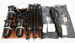 Bộ kit đèn flash godox MS300D-3 đèn