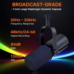 Micro Saramonic MV Pod Thu Âm Chuyên Nghiệp Cho Podcasting, Livestream Và Gaming
