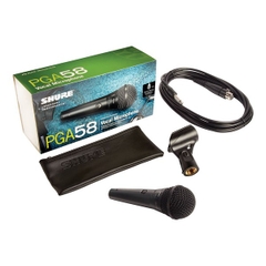 Micro Cầm Tay Shure PGA58 Cardioid Dynamic Vocal Cho Hát Chính, Hát Bè Và Biểu Diễn Sân Khấu