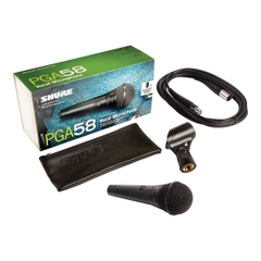 Micro Cầm Tay Shure PGA58 Cardioid Dynamic Vocal Cho Hát Chính, Hát Bè Và Biểu Diễn Sân Khấu
