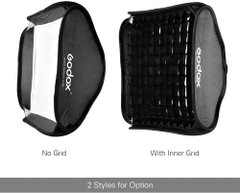 Sofbox Godox SGGV 80×80 giá đỡ S2 kèm lưới tổ ong