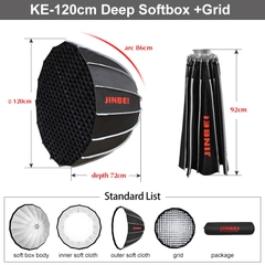 Softbox Jinbei Deep KE 120 Thao tác nhanh