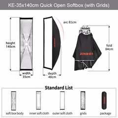 Softbox Jinbei KE 35 x140 thao tác nhanh