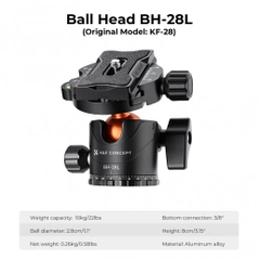 Chân máy ảnh K&F Concept T254A7+BH-28L 10Kg (KF09.119)