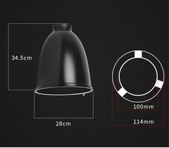 Chóa đèn Jinbei 45° có lưới tổ ong 15-30