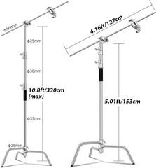 Chân Cờ C-Stand ZSYB có bánh xe chịu tải 20kg