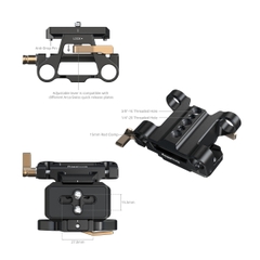 Đế gắn máy ảnh Arca Smallrig với kẹp thanh kép 15mm