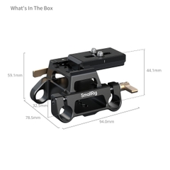Đế gắn máy ảnh Arca Smallrig với kẹp thanh kép 15mm