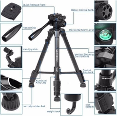 Chân máy ảnh Tripod Yunteng VCT-668- Hàng chính hãng
