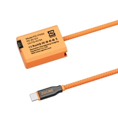 Cáp Pin Ảo ZGCINE USB-C to NP-FW50 (dây bện)