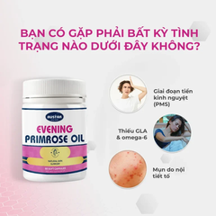 Austar Evening Primrose Oil 1000mg –  Viên Uống Tinh Dầu Hoa Anh Thảo( 60 viên)