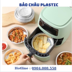 Khay Giấy Bạc Lót Nồi Chiên Không Dầu, Lò Nướng - Khuôn Đĩa Nhôm Đựng Thức Ăn, Thực Phẩm Nhiều Size