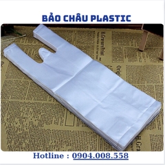 Túi nilon 2 quai đựng cốc nước mía, trà sữa, cốc cháo màu trắng dai (1 cốc, 2 cốc, 3 cốc) - Màu ngẫu nhiên