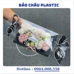 Hộp mica trong suốt hình kẹo xách tay cắm hoa