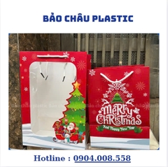 Túi giấy có mặt kính Đựng quà giáng sinh NOEL