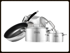 Bộ nồi chảo 3 đáy 4 món DVA A66