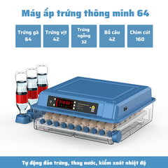 Máy ấp trứng gà, máy ấp trứng mini thông minh, Máy ấp trứng tự động thế hệ mới 220v & 12v MAT08