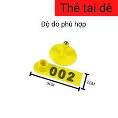 Thẻ tai heo gia xúc bò dê TPU in khắc Lazer siêu bền thẻ tai không phai màu DN04