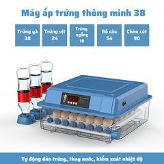 Máy ấp trứng gà, máy ấp trứng mini thông minh, Máy ấp trứng tự động thế hệ mới 220v & 12v MAT08