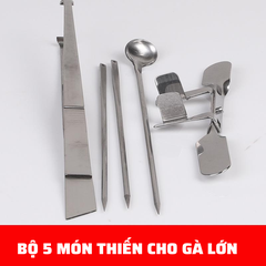 Dụng cụ thiến gà 5 món Dương Ninh bộ thiến gà chuyên nghiệp TG104