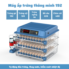 Máy ấp trứng gà, máy ấp trứng mini thông minh, Máy ấp trứng tự động thế hệ mới 220v & 12v MAT08