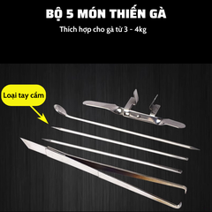 Dụng cụ thiến gà 5 món Dương Ninh bộ thiến gà chuyên nghiệp TG104