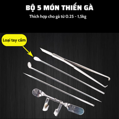 Dụng cụ thiến gà 5 món Dương Ninh bộ thiến gà chuyên nghiệp TG104