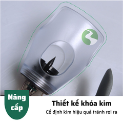 Xi lanh tự động thú y tiêm gia cầm, vacxin MZA kim tiêm có giã đỡ cắm chai - Bơm liên tục 2ml/5ml DN28