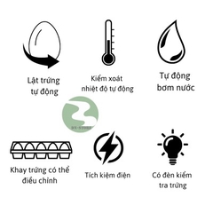 Máy ấp trứng gà mini tự động thông minh ấp trứng gà, chim, bò sát DN63