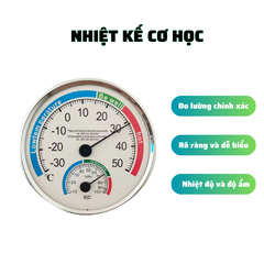 Nhiệt Kế Tròn Xanh – Ẩm Kế Cơ Học Hình Tròn Đo Nhiệt Độ & Độ Ẩm Chính Xác